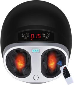 img 4 attached to 👣 KYY Electric Foot Massager Machine with Remote Control, Heating Function, Fits feet up to Size 12 - Enhanced for SEO