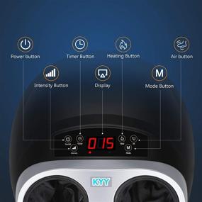 img 2 attached to 👣 KYY Electric Foot Massager Machine with Remote Control, Heating Function, Fits feet up to Size 12 - Enhanced for SEO