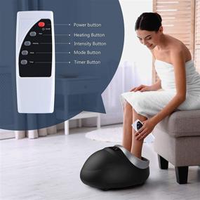 img 1 attached to 👣 KYY Electric Foot Massager Machine with Remote Control, Heating Function, Fits feet up to Size 12 - Enhanced for SEO