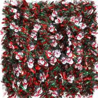 🎄 eboot 6 pc. 39.4 ft christmas tinsel garland set | colorful metallic twist snowman chunky tinsel for christmas decor & party supplies logo