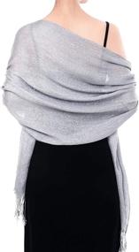 img 4 attached to Stunning Chiffon Bridal Evening Accessories for Women: WILLBOND Womens Scarves & Wraps