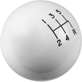 img 2 attached to Enhance Your Driving Experience with LT Sport 5-Speed Manual Transmission Stick Shift Knob: White Ball with Black Gear Lever Cover