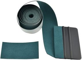 img 4 attached to 🌿 FOSHIO Micro Fiber Felt - 2 Meters Length, Dark Green Suede Wrap for Squeegee Edge Protection