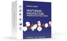 img 4 attached to 🛏️ Premium Cotton Terry Cloth Waterproof Mattress Protector | Block Dust Mites & Allergens | Machine Washable | Queen Size