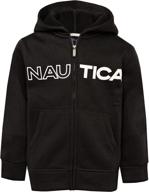 👦 nautica boys' full zip hoodie with fleece lining logo