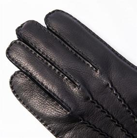 img 2 attached to 🧤 YISEVEN Cashmere Deerskin Motorcycle Men's Accessories: Luxurious Gloves & Mittens for Unprecedented Style and Comfort