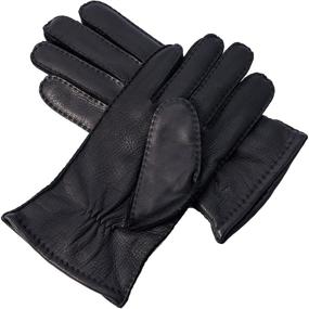 img 3 attached to 🧤 YISEVEN Cashmere Deerskin Motorcycle Men's Accessories: Luxurious Gloves & Mittens for Unprecedented Style and Comfort