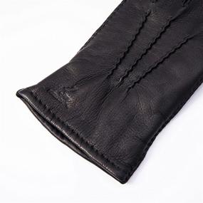 img 1 attached to 🧤 YISEVEN Cashmere Deerskin Motorcycle Men's Accessories: Luxurious Gloves & Mittens for Unprecedented Style and Comfort