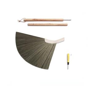 img 2 attached to 🧹 SweepyLight - Long Handled Indoor Grass Broom for House, Garage, Office, Lobby Room, and Kitchen