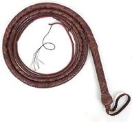 🐂 ardour crafts brown bull whip - genuine cow hide leather custom bullwhip (04 to 12 feet) - 12 plaits, belly and bolster construction logo