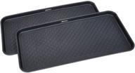 👢 great working tools boot trays - heavy duty shoe mats for all seasons, 2-pack - perfect for muddy shoes & wet boots - pet feeding trays - snow mat - black, 30" x 15" x 1.2 logo