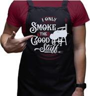 👨 comical aprons for men and women - versatile bbq apron for grilling or kitchen use logo