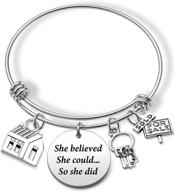 🔑 realtor gift - she believed she could bracelet: real estate agent jewelry, inspirational appreciation gift (she believe realtor br) logo