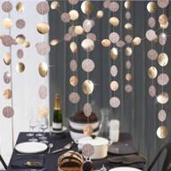 🥂 shimmering glitter champagne gold decorations: enhance your party space with decor365 paper circle dots garland and streamers – perfect for weddings, bachelorette, bridal showers, christmas, new year, home, engagement logo