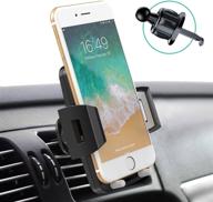 📱 universal car phone mount holder, quntis cell phone stand cradle with 360° rotation for iphone xs xr x 8 7 6 plus samsung s10 s9 s8 plus lg motorola pixel nexus - car air vent compatible logo