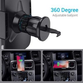 img 1 attached to 📱 Universal Car Phone Mount Holder, Quntis Cell Phone Stand Cradle with 360° Rotation for iPhone Xs XR X 8 7 6 Plus Samsung S10 S9 S8 Plus LG Motorola Pixel Nexus - Car Air Vent Compatible