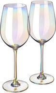 🐉 iridescent crystal dragon glassware wine glasses: elegant set of 2, perfect christmas gift in premium packaging! logo