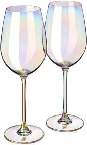 img 4 attached to 🐉 Iridescent Crystal Dragon Glassware Wine Glasses: Elegant Set of 2, Perfect Christmas Gift in Premium Packaging!