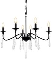 black chandelier 6 lights fixture logo