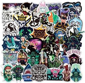 img 4 attached to 🏴 SEBADA 100Pcs Sea of Thieves Stickers - Laptop Motorcycle Bicycle Skateboard Luggage Decals [No-Duplicate Pack] HXQX