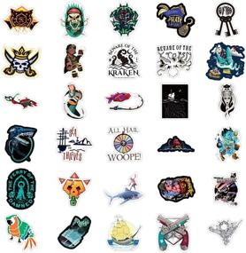 img 1 attached to 🏴 SEBADA 100Pcs Sea of Thieves Stickers - Laptop Motorcycle Bicycle Skateboard Luggage Decals [No-Duplicate Pack] HXQX