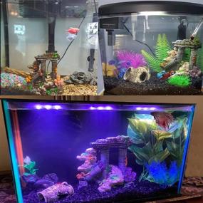 img 3 attached to 🏛️ Ancient Ruins Aquarium Ornament Roman Columns, Resin Betta Fish Tank Rock Cave Decor Hideout - Tfwadmx Ideal for Fish and Shrimp Habitat