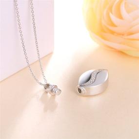 img 3 attached to 💖 DAPOCHONG 925 Sterling Silver Forever in My Heart Cremation Jewelry: Women's Pendant Necklace with Ashes Keepsake Urns - 20 Inch Rolo Chain