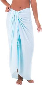 img 4 attached to 👙 SHU-SHI Women's Beach Sarong Swimsuit Cover-Up in a Variety of Solid Colors