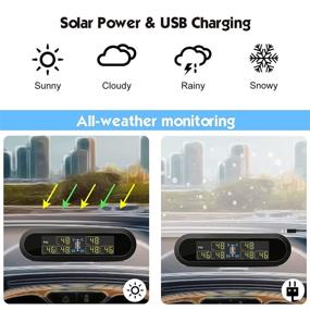 img 3 attached to 🔋 Беспроводная солнечная система TPMS B-Qtech для мониторинга давления и температуры в автомобиле, доме на колесах, грузовике, прицепе и доме на колесах - включает 6 датчиков, 0~199 PSI.