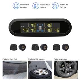 img 2 attached to 🔋 Беспроводная солнечная система TPMS B-Qtech для мониторинга давления и температуры в автомобиле, доме на колесах, грузовике, прицепе и доме на колесах - включает 6 датчиков, 0~199 PSI.