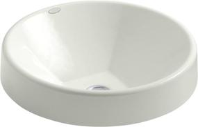 img 1 attached to 🚿 Enhance Your Bathroom with the KOHLER K-2388-NY Inscribe 16-1/2" Cast Iron Wading Pool Bathroom Sink in Dune