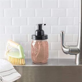 img 1 attached to 🧼 Jarmazing Products Mason Jar Foaming Soap Dispenser - Black - 16oz Ball Mason Jar - One Pack - Ideal for Effortless Handwashing!