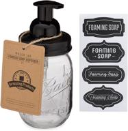 🧼 jarmazing products mason jar foaming soap dispenser - black - 16oz ball mason jar - one pack - ideal for effortless handwashing! logo