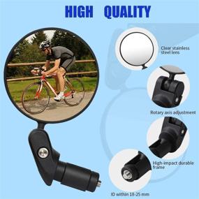 img 1 attached to Enhance Safety with Eleckal Bike Mirror: 2pcs Wide Angle Rear View Mirrors for Mountain & Road Bikes