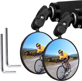 img 4 attached to Enhance Safety with Eleckal Bike Mirror: 2pcs Wide Angle Rear View Mirrors for Mountain & Road Bikes