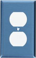 💡 leviton 84003 stainless steel 1-gang duplex device receptacle wallplate - standard size, device mount logo