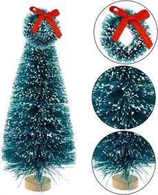 img 2 attached to Enhance your Christmas Decor with 🎄 Topbuti 48 Pcs Mini Bottle Brush Trees