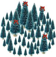 enhance your christmas decor with 🎄 topbuti 48 pcs mini bottle brush trees logo
