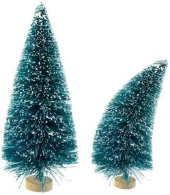 img 1 attached to Enhance your Christmas Decor with 🎄 Topbuti 48 Pcs Mini Bottle Brush Trees