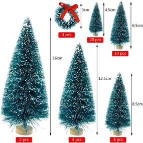 img 3 attached to Enhance your Christmas Decor with 🎄 Topbuti 48 Pcs Mini Bottle Brush Trees