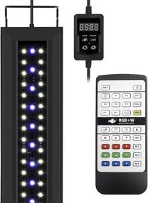 img 4 attached to 🐠 NICREW RGB+W 24/7 LED Aquarium Light with Remote Controller - Full Spectrum Planted Fish Tank Light for Freshwater Tanks, Extendable Brackets Included