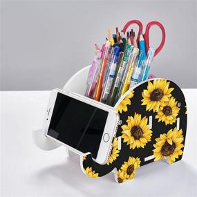 img 4 attached to Sunflower Organizer Accessories Multifunctional Stationery
