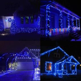 img 2 attached to 🔵 LJLNION 300 LED String Lights Outdoor Indoor - Ultra Bright 98.5FT Christmas Lights with 8 Lighting Modes - Waterproof Fairy Lights for Holiday Wedding Party Bedroom Decorations (Blue)