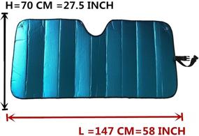 img 2 attached to Защита от солнца для лобового стекла GWUSKDT, утолщенная, 5 слоев, для автомобиля.