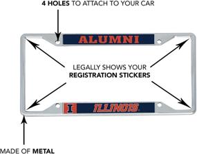 img 1 attached to 🔶 Покажите свою гордость за борцов Илинойса с официально лицензированной рамкой для номерного знака из металла Desert Cactus University of Illinois UI - идеально подходит для любого автомобиля (для выпускников)