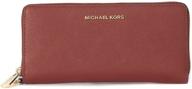 кожаная континентальная сумка michael michael kors логотип