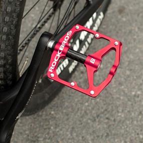 img 3 attached to ROCKBROS Mountain Bike Pedals: 🚵 Lightweight Carbon Fiber Flat Pedals for MTB