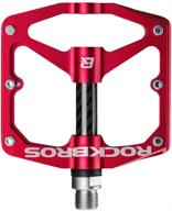 rockbros mountain bike pedals: 🚵 lightweight carbon fiber flat pedals for mtb logo