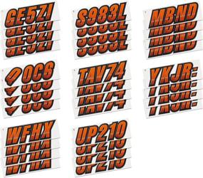 img 1 attached to 🚤 STIFFIE Techtron Orange/Black 3" Alpha-Numeric Registration ID Numbers for Boats & Watercraft: Stickers Decals Collection