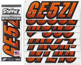 img 3 attached to 🚤 STIFFIE Techtron Orange/Black 3" Alpha-Numeric Registration ID Numbers for Boats & Watercraft: Stickers Decals Collection